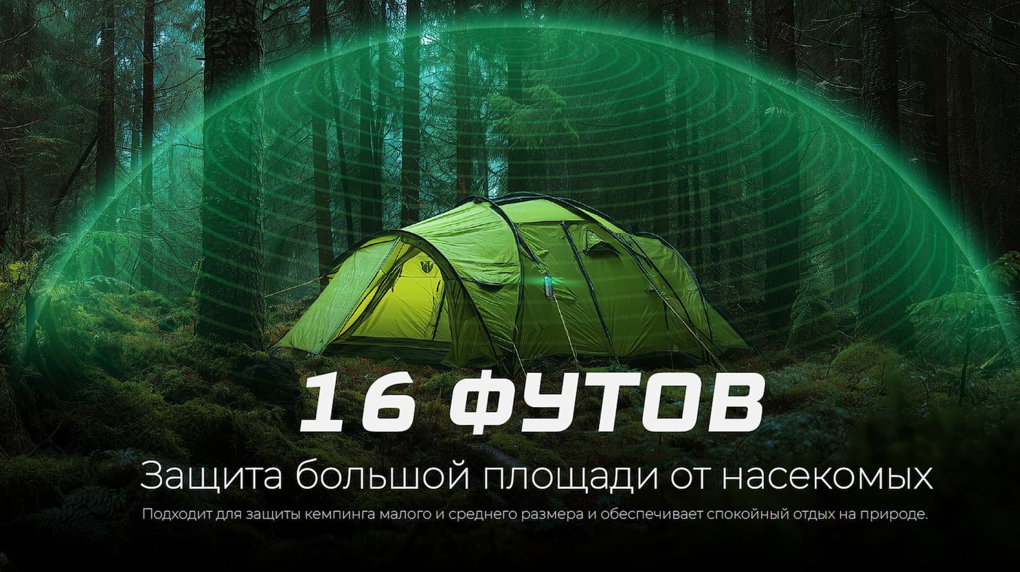 Палатка с зоной защиты от насекомых.