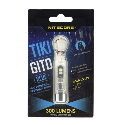 5 Фонарь-брелок TIKI GITD BLUE 