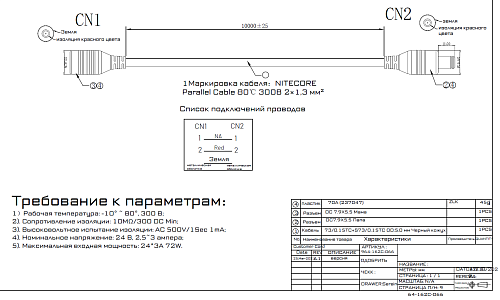 1  Удлинитель для панели FSP100 10 метров
